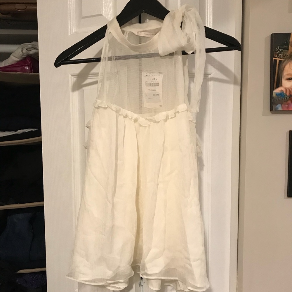 Zara Flowy High Necked Blouse